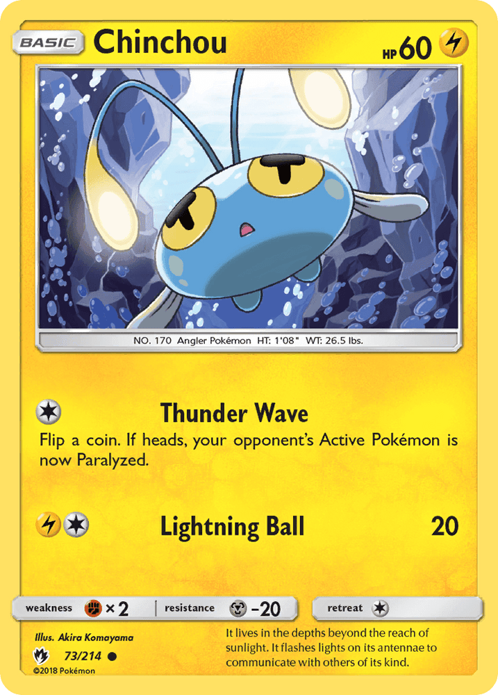 Chinchou (73/214) [Sun & Moon: Lost Thunder] (Online Only)