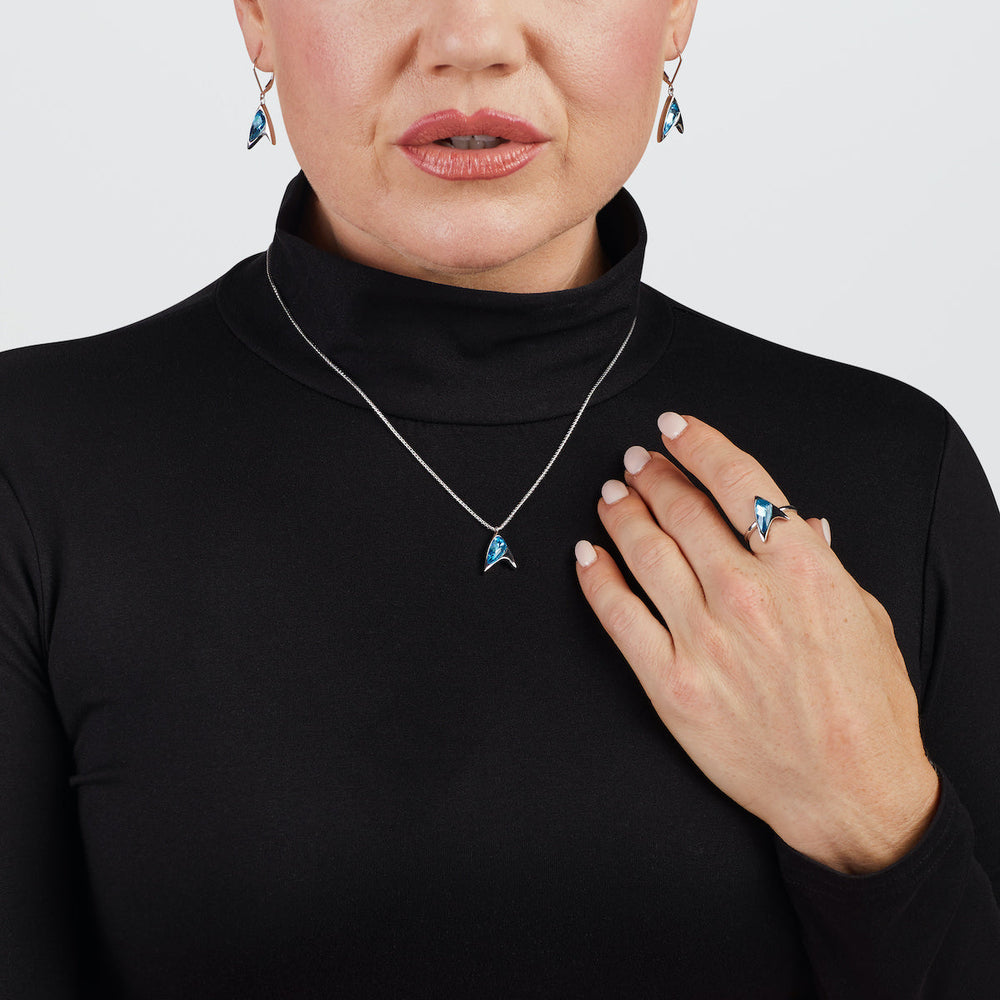 Star Trek X RockLove Blue Crystal Delta Pendant (ONLINE ORDER ONLY)