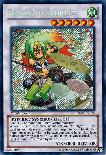 Daigusto Sphreez [HA06-EN024] Secret Rare (ONLINE ORDER ONLY)