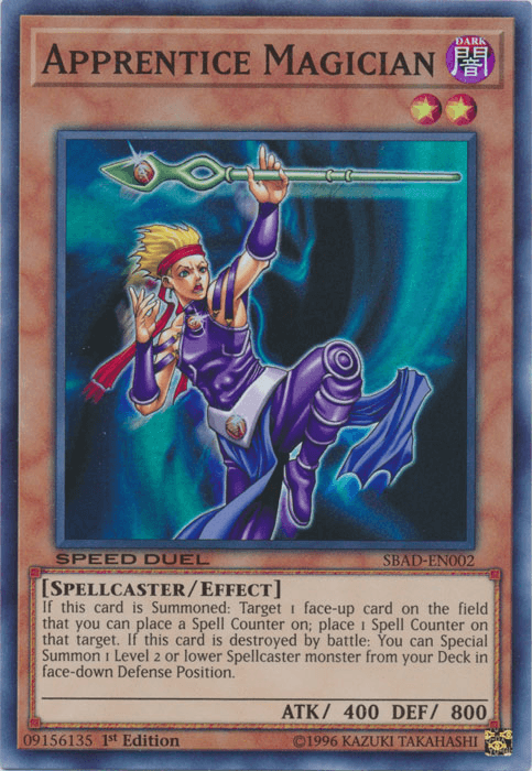 Apprentice Magician [SBAD-EN002] Super Rare (ONLINE ORDER ONLY)