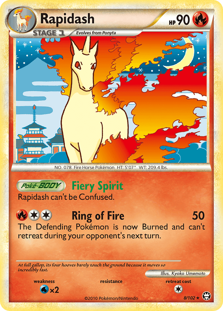 Rapidash (8/102) [HeartGold & SoulSilver: Triumphant] (Online Only)