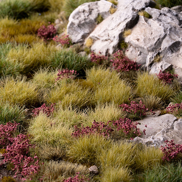 Gamers Grass Tufts: Dark Purple Flowers - Wild