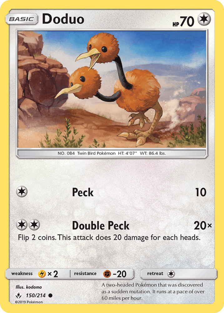 Doduo (150/214) [Sun & Moon: Unbroken Bonds] (Online Only)