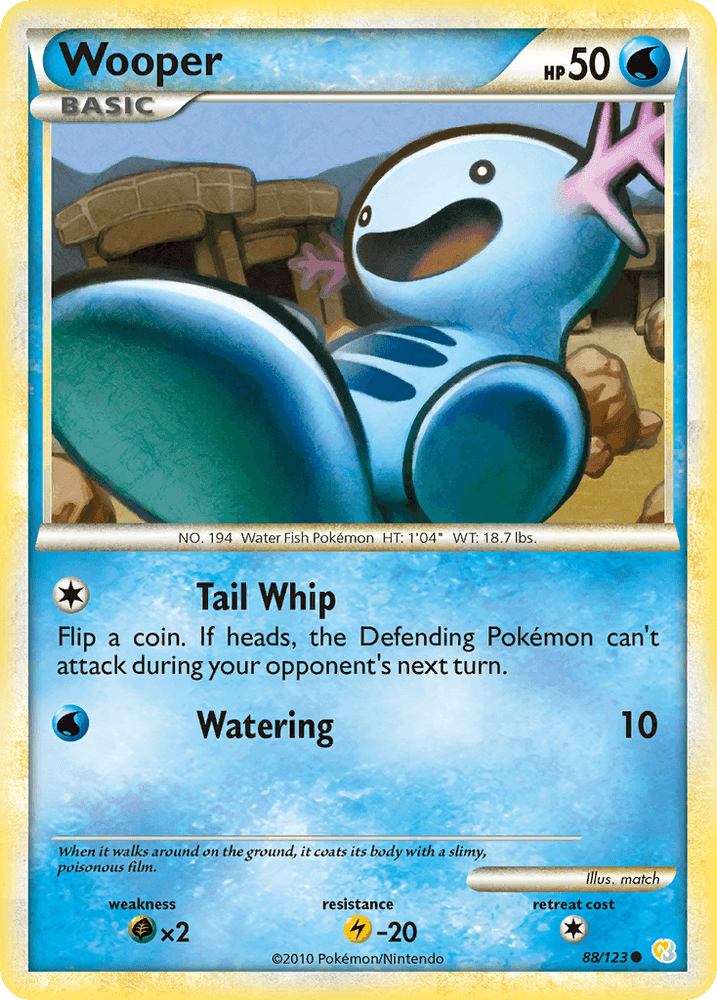 Wooper (88/123) [HeartGold & SoulSilver: Base Set] (Online Only)