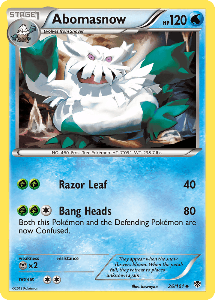 Abomasnow (26/101) [Black & White: Plasma Blast] (Online Only)