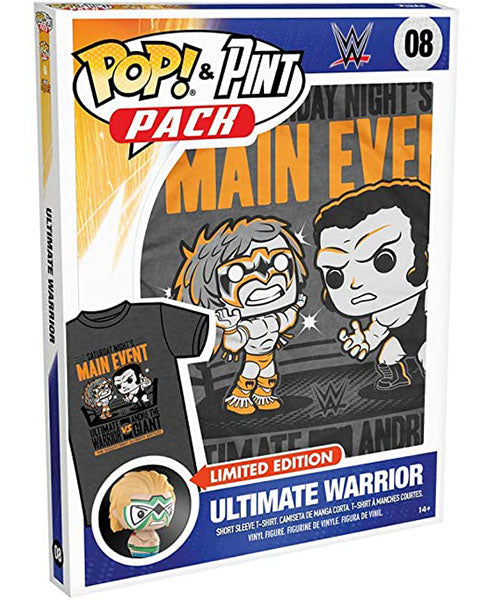 Pop! Tees & Pint Size Heroes Ultimate Warrior (WWE, Size S) 08 (Online Order Only)