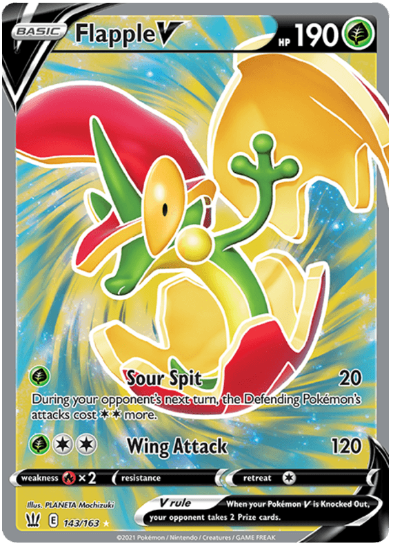 Flapple V (143/163) [Sword & Shield: Battle Styles] (Online Only)