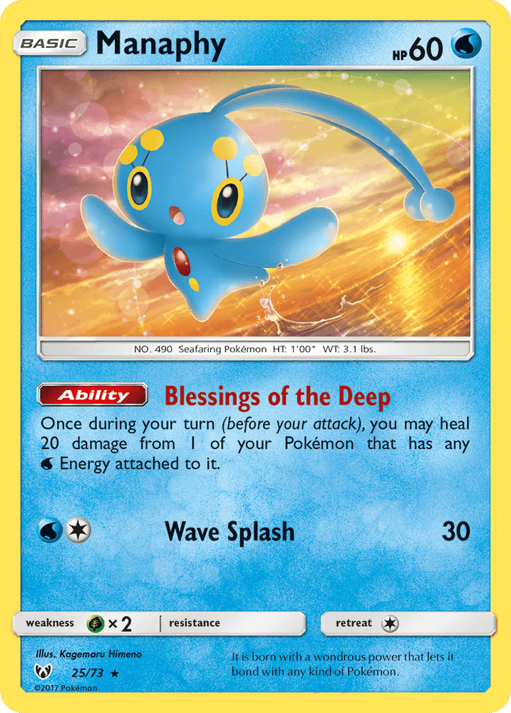 Manaphy (25/73) [Sun & Moon: Shining Legends] (Online Only)