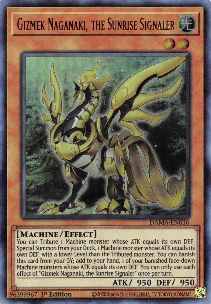 Gizmek Naganaki, the Sunrise Signaler [DAMA-EN016] Ultra Rare (ONLINE ORDER ONLY)