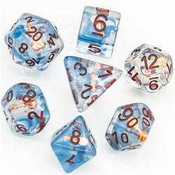 Bard (Violin) Clear Dice w/ Golden Violin 7-Dice Set Rpg (Online Only)