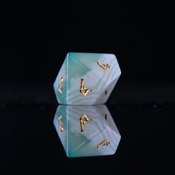 Green Agate Stone Dice Set (ONLINE ORDER ONLY)