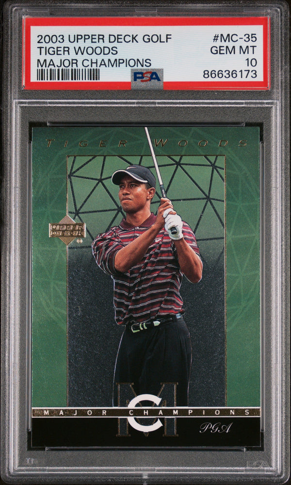 2003 UPPER DECK MAJOR CHAMPIONS TIGER WOODS #MC-35 - PSA 10 (Online Order Only)