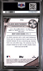 Graded 2024 Topps Bowmans Best Colson Montgomery #TP5 Top Prospects Aqua Lava /199 Rookie RC Baseball Card PSA 10 Gem Mint (ONLINE ORDER ONLY)