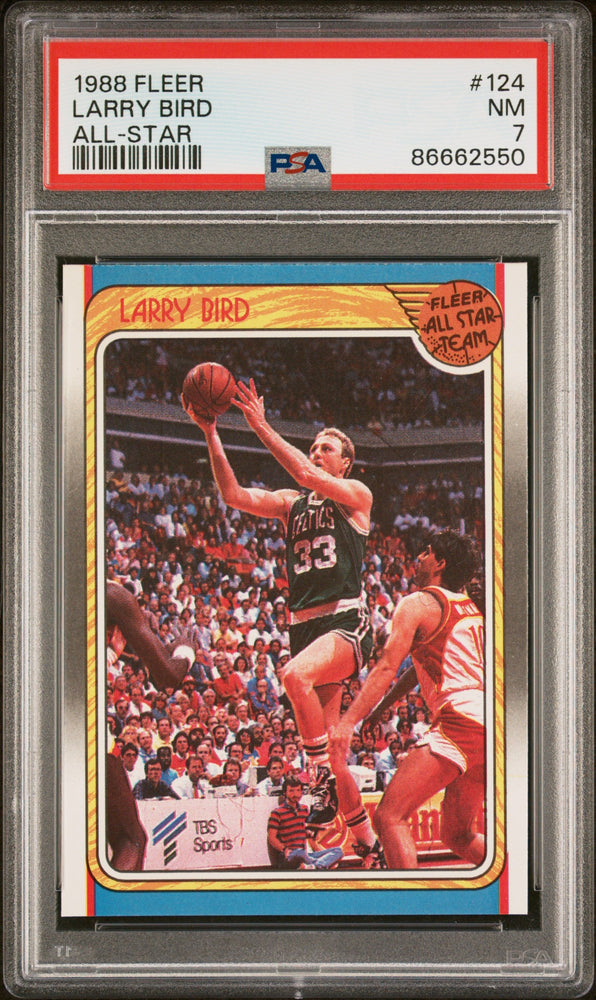 1988 FLEER LARRY BIRD ALL-STAR #124 - PSA 7 (Online Order Only)