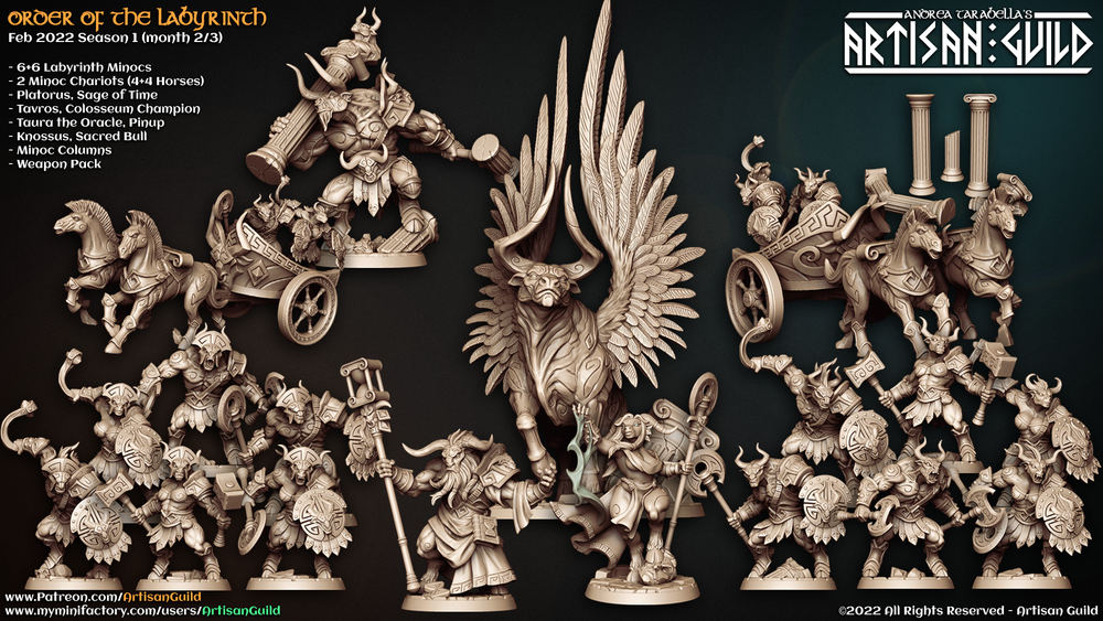 3D Printed Artisan Guild Minoc Columns Order of the Labyrinth 28mm 32mm (Online Only)