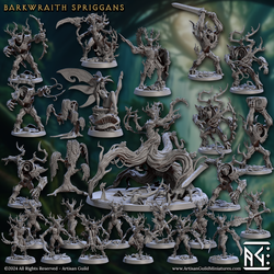 3D Printed Artisan Guild Barkwraith Standalone Weapons & Hands Barkwraith Spriggans Set 28mm 32mm (Online Only)
