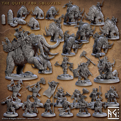 3D Printed Artisan Guild Dwarf Berserkers Dwarf Berserkers Set 28mm 32mm (Online Only)