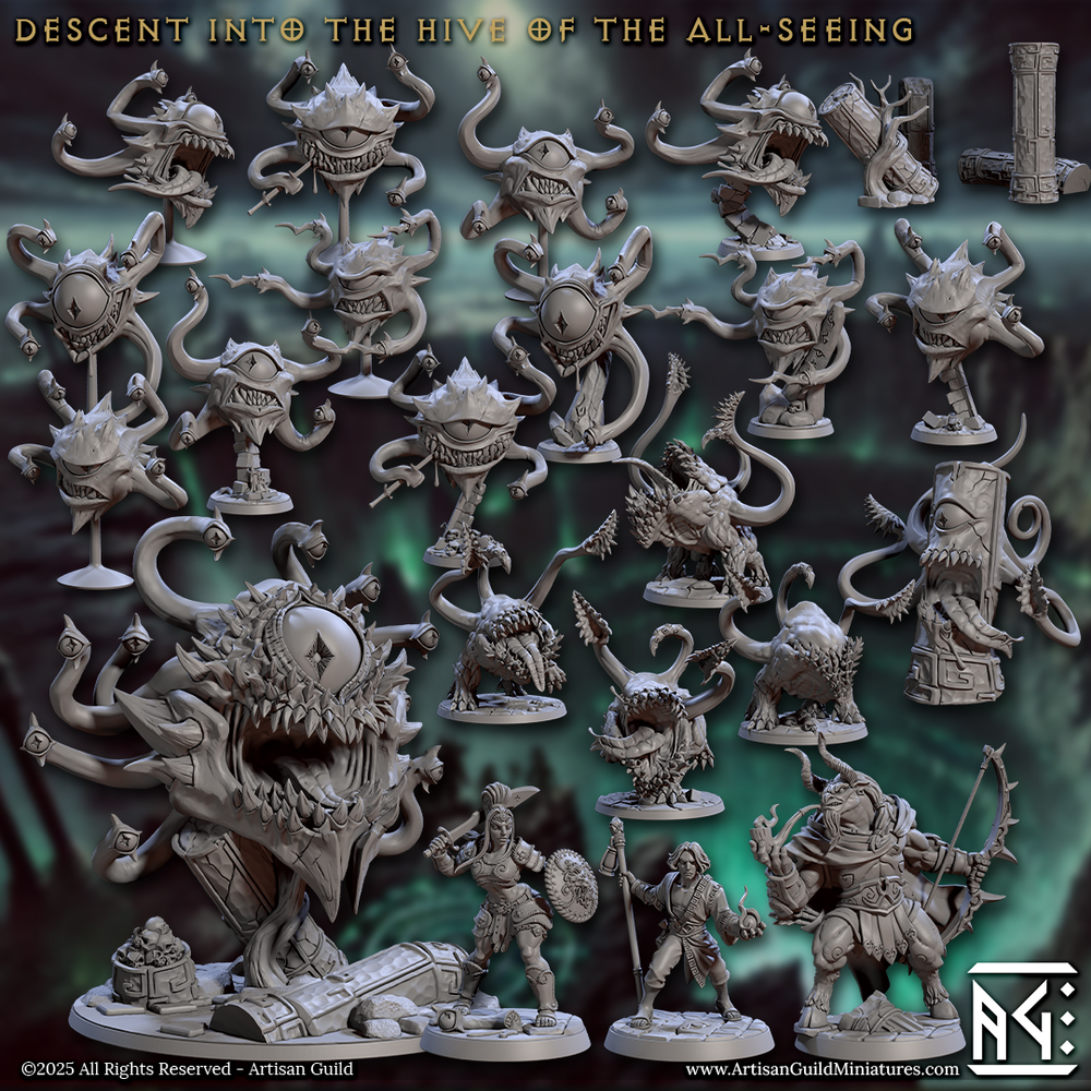 3D Printed Artisan Guild Temple of Mythos Columns Descent into the Hive of the All Seeing 28mm 32mm (Online Only)