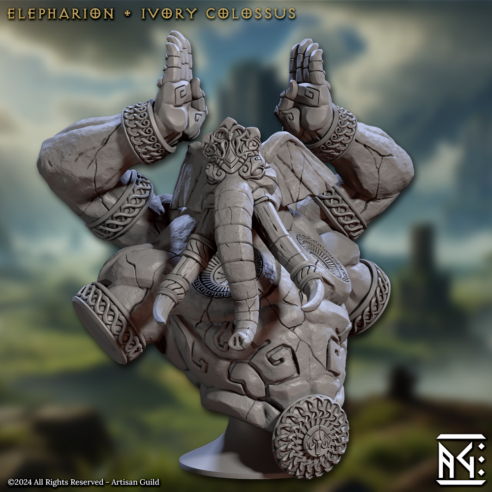 3D Printed Artisan Guild Elephorim Ivory Sentinel Bust Set 28mm 32mm (Online Only)