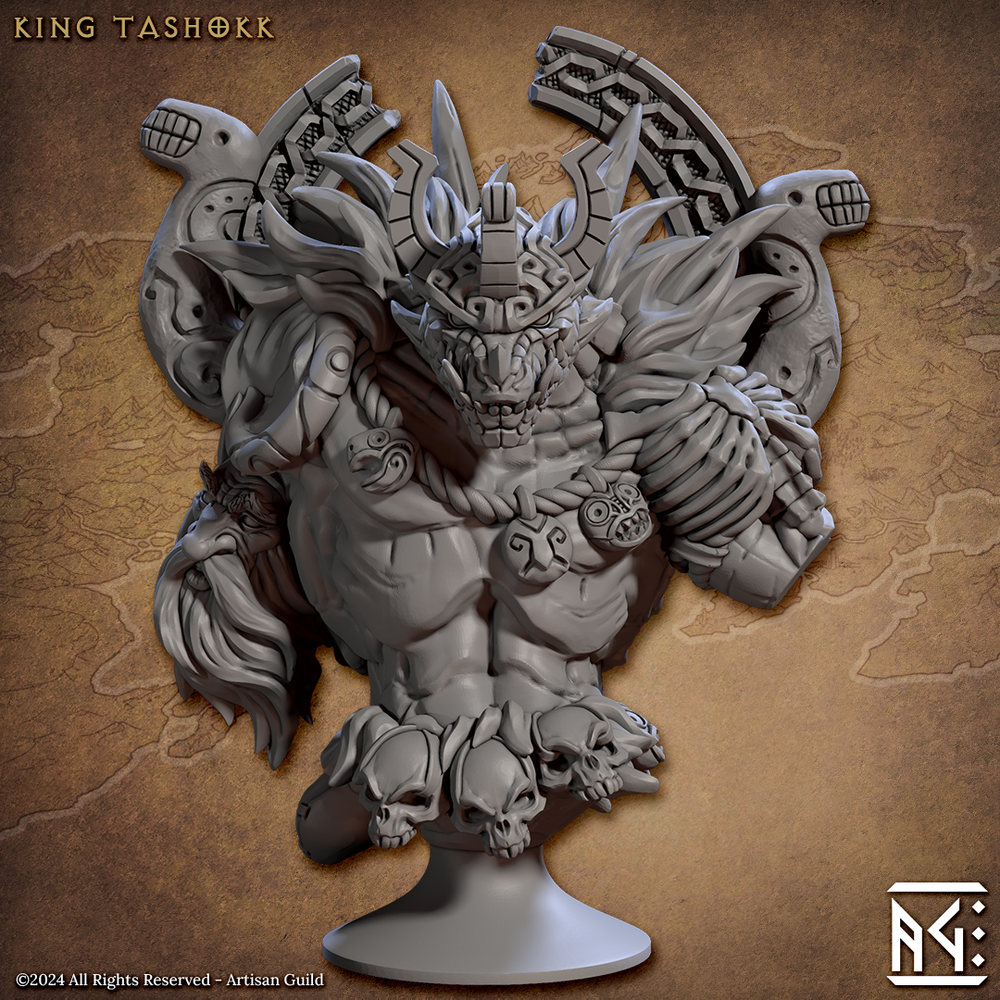 3D Printed Artisan Guild Dwarf Berserkers Busts 28mm 32mm (Online Only)