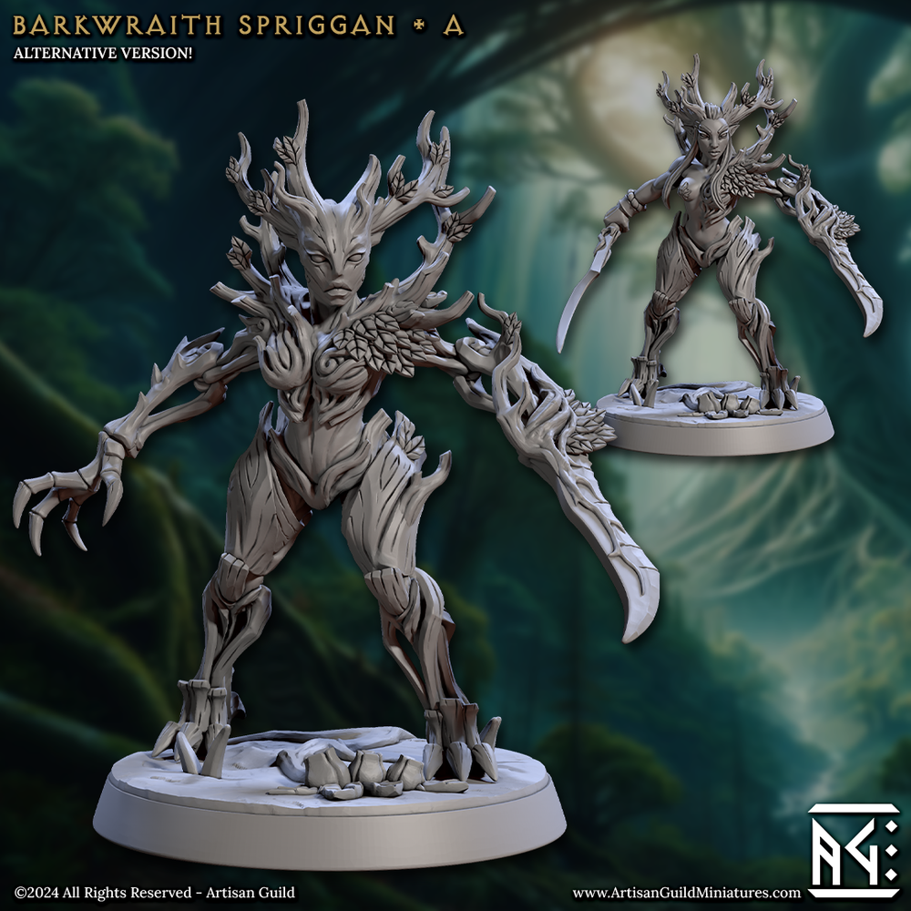 3D Printed Artisan Guild Barkwraith Spriggans Barkwraith Spriggans Set 28mm 32mm (Online Only)