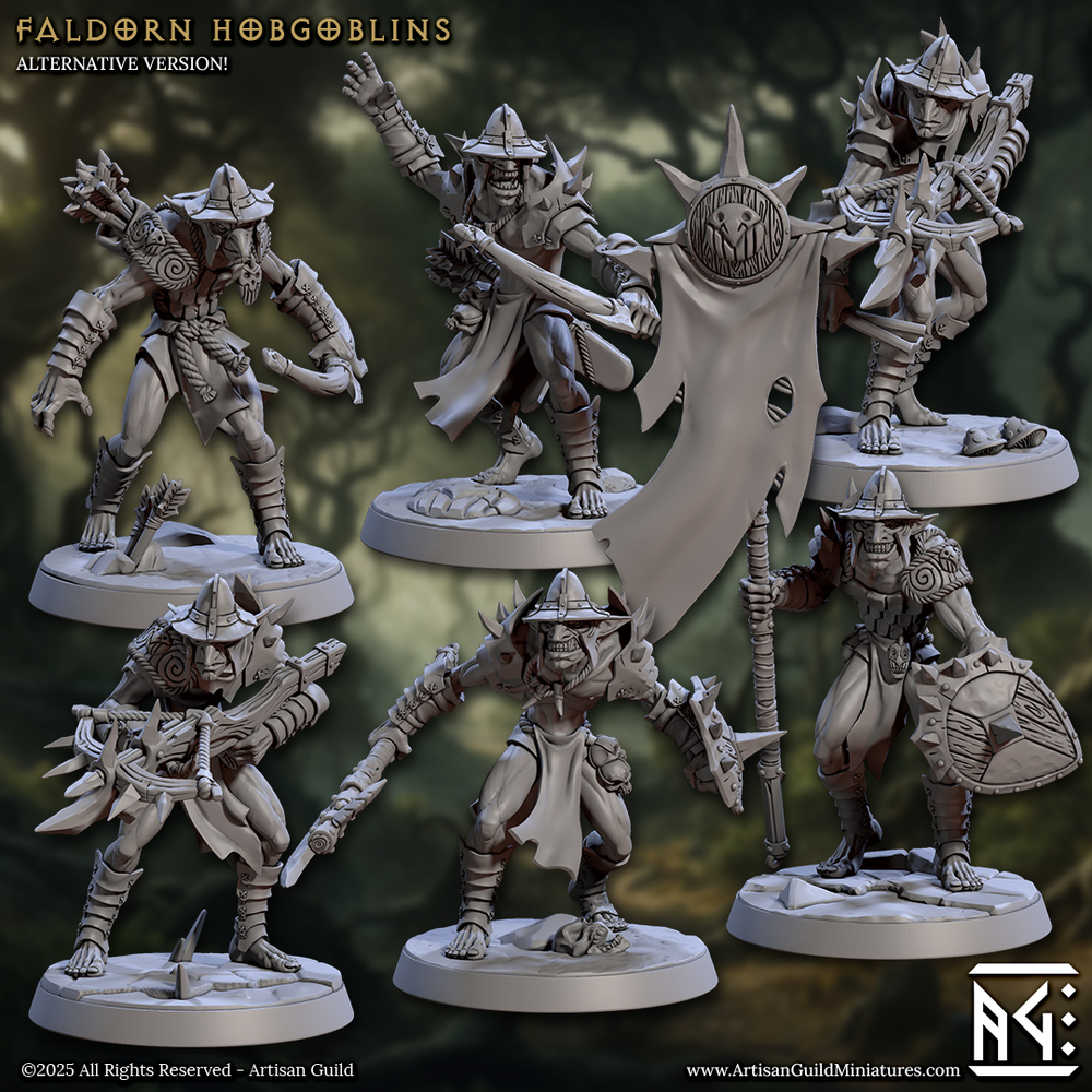 3D Printed Artisan Guild Faldorn Hobgoblins Set Faldorn Hobgoblin Set 28mm 32mm (Online Only)