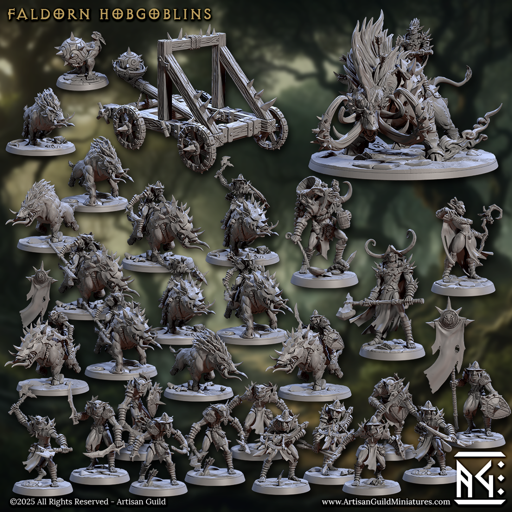 3D Printed Artisan Guild Faldorn Hobgoblins Set Faldorn Hobgoblin Set 28mm 32mm (Online Only)