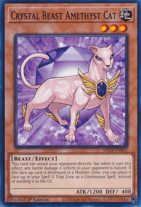 Crystal Beast Amethyst Cat [SDCB-EN002] Common (ONLINE ORDER ONLY)