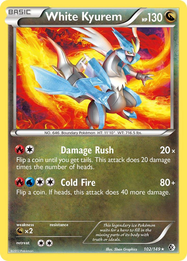 White Kyurem (102/149) (Theme Deck Exclusive) [Black & White: Boundaries Crossed] (Online Only)