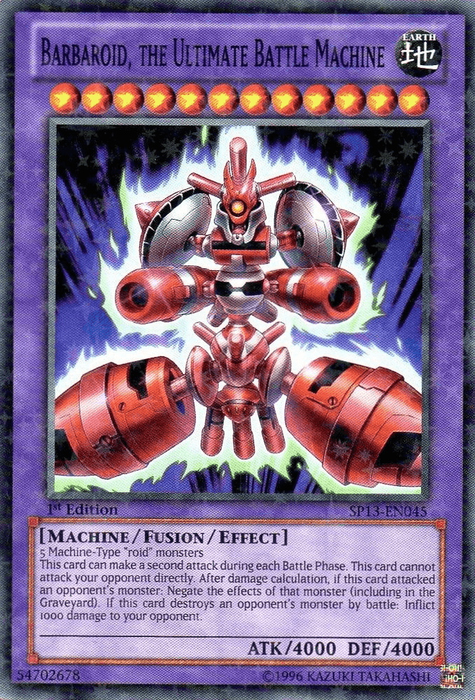 Barbaroid, the Ultimate Battle Machine [SP13-EN045] Starfoil Rare (ONLINE ORDER ONLY)