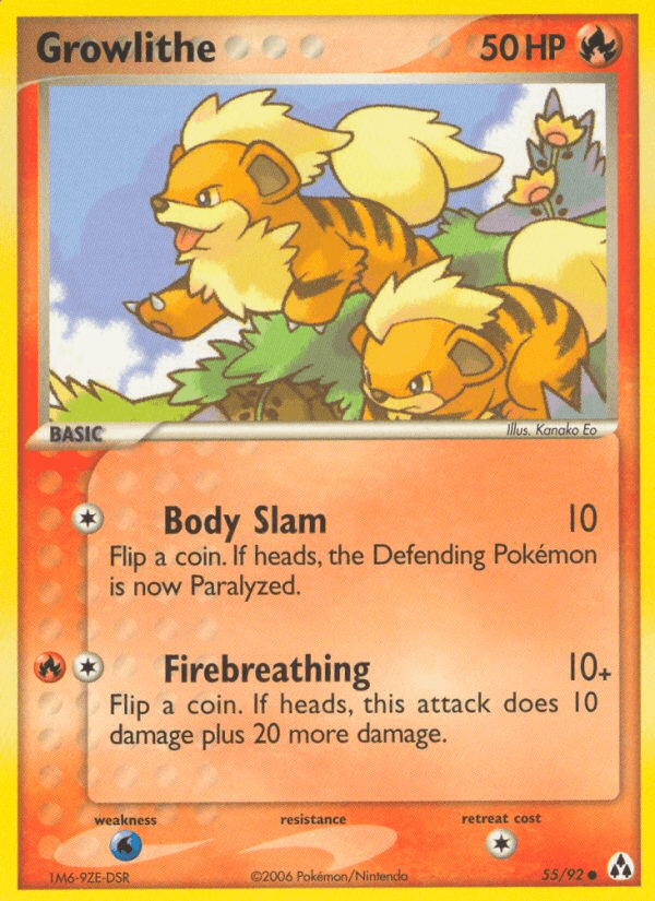 Growlithe (55/92) [EX: Legend Maker] (Online Only)