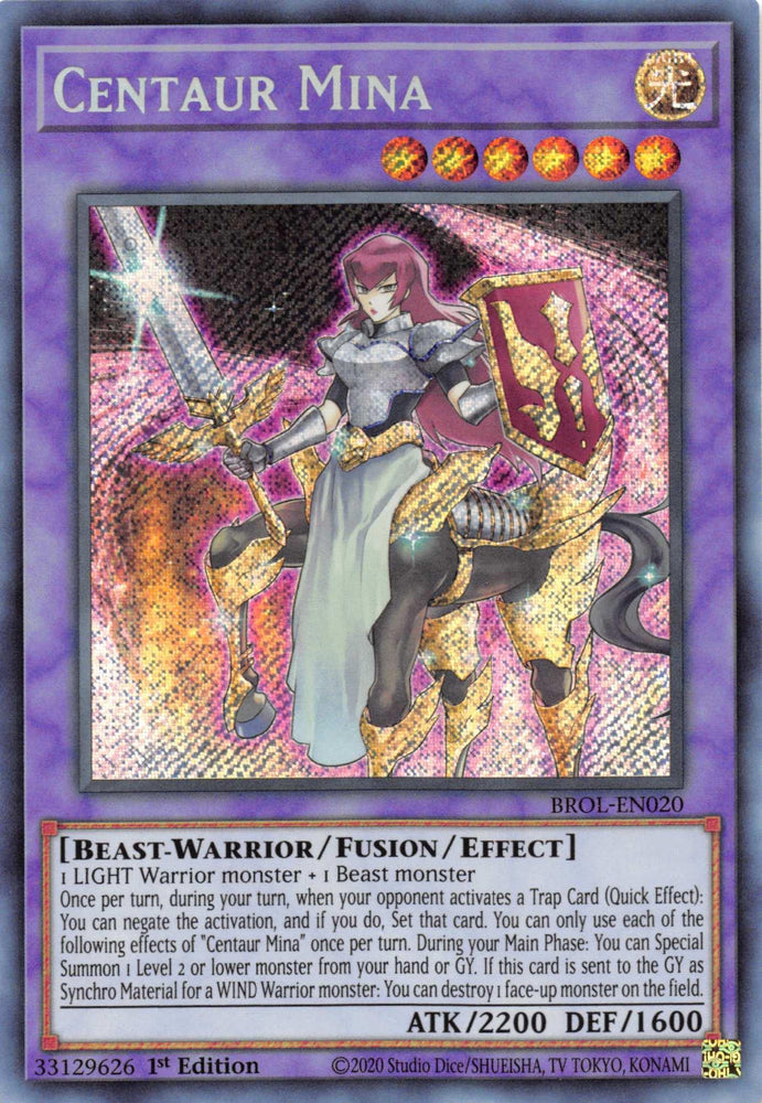 Centaur Mina [BROL-EN020] Secret Rare (ONLINE ORDER ONLY)