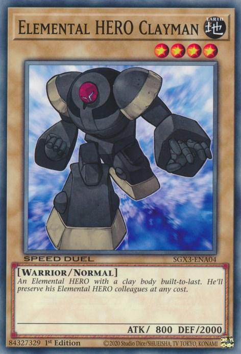 Elemental HERO Clayman [SGX3-ENA04] Common (ONLINE ORDER ONLY)