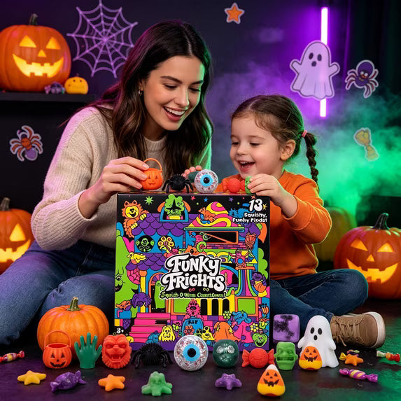 Schylling Nee-Doh 2026 Funky Frights Squish-O-Ween 13-Piece Countdown Calendar (ONLINE ORDER ONLY)