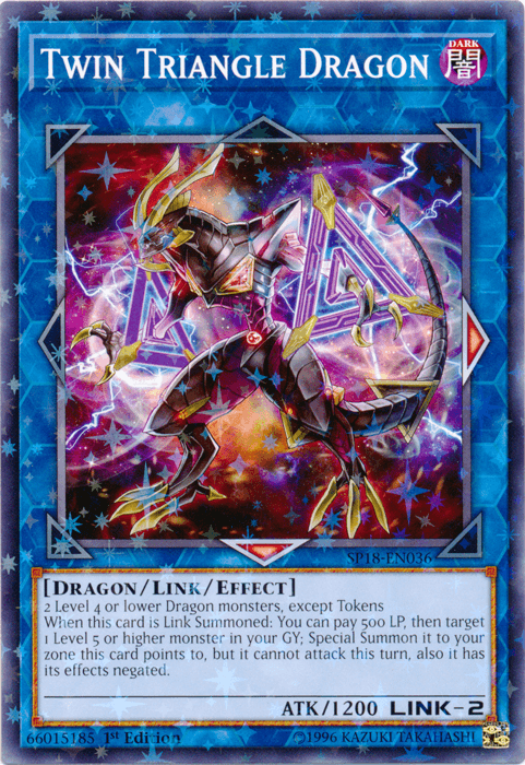 Twin Triangle Dragon [SP18-EN036] Starfoil Rare (ONLINE ORDER ONLY)