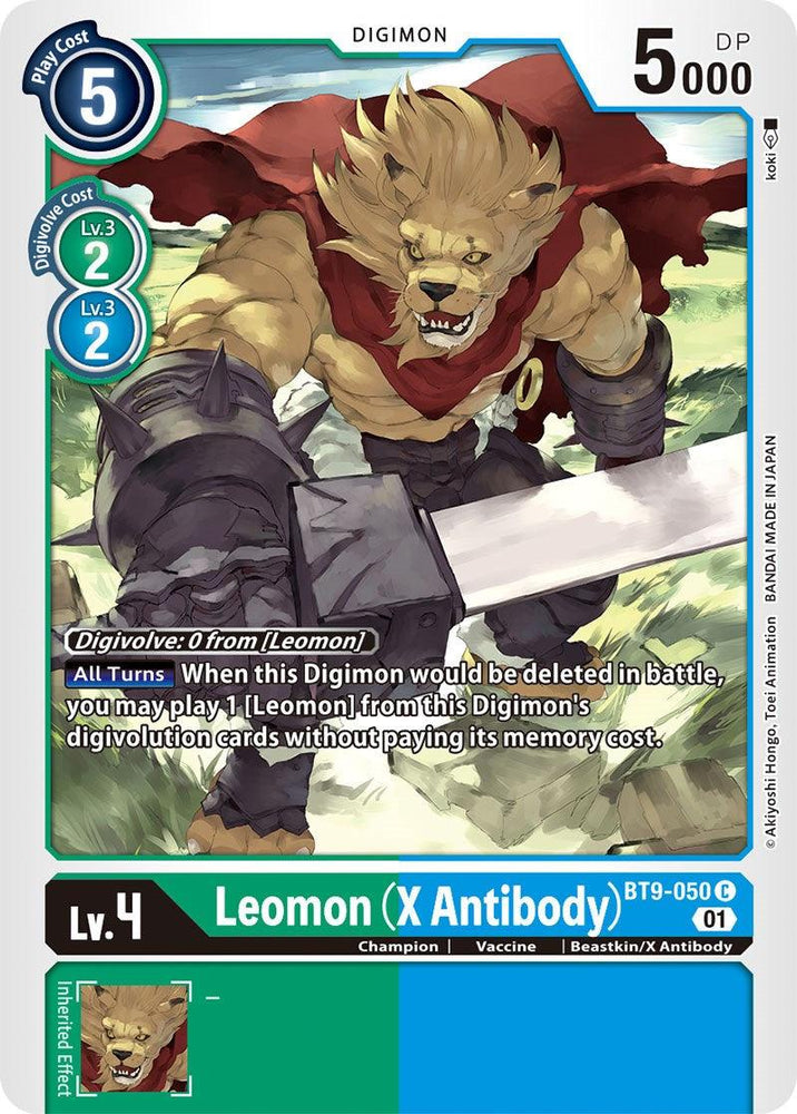 Leomon (X Antibody) [BT9-050] [X Record] (ONLINE ORDER ONLY)