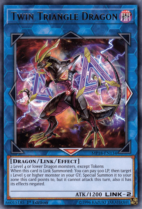 Twin Triangle Dragon [MP18-EN134] Rare (ONLINE ORDER ONLY)