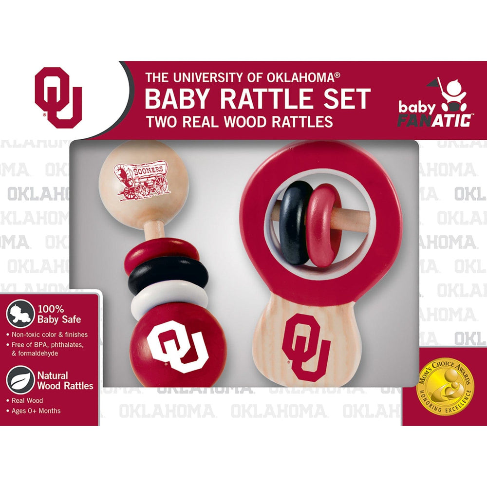 Oklahoma Sooners - Baby Rattles 2-Pack (ONLINE ORDER ONLY)