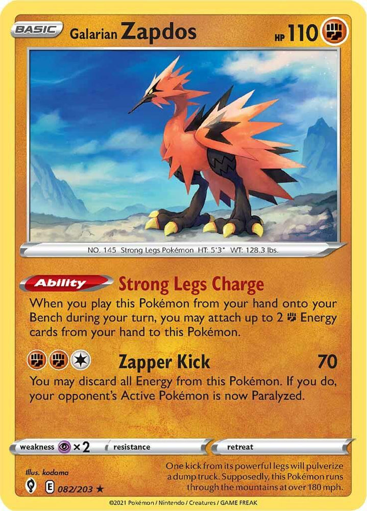 Galarian Zapdos (082/203) [Sword & Shield: Evolving Skies] (Online Only)