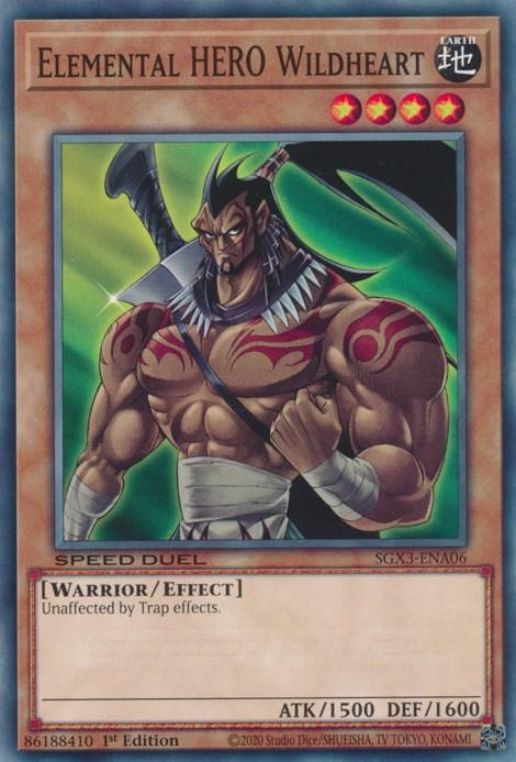 Elemental HERO Wildheart [SGX3-ENA06] Common (ONLINE ORDER ONLY)