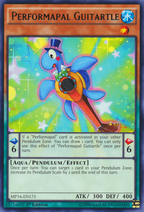 Performapal Guitartle [MP16-EN175] Rare (ONLINE ORDER ONLY)