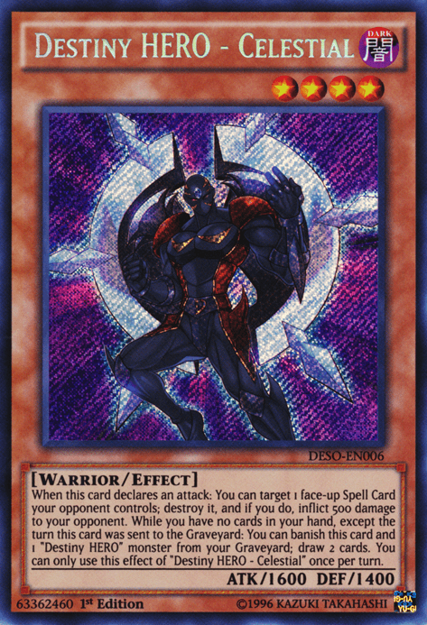 Destiny HERO - Celestial [DESO-EN006] Secret Rare (ONLINE ORDER ONLY)