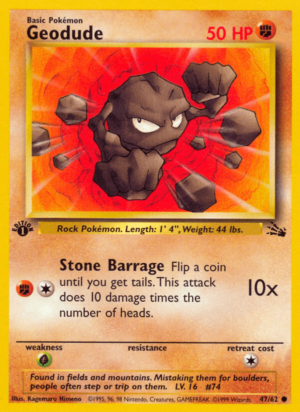 Geodude (47/62) [Fossil 1st Edition] (Online Only)