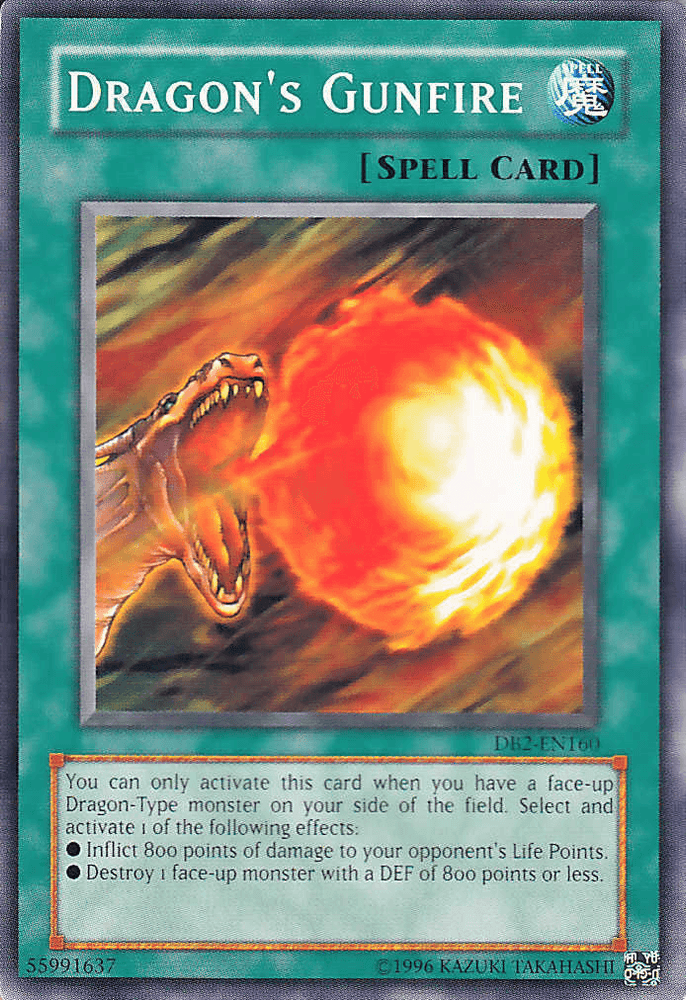 Dragon's Gunfire [DB2-EN160] Common (ONLINE ORDER ONLY)