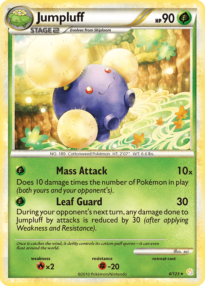 Jumpluff (6/123) [HeartGold & SoulSilver: Base Set] (Online Only)
