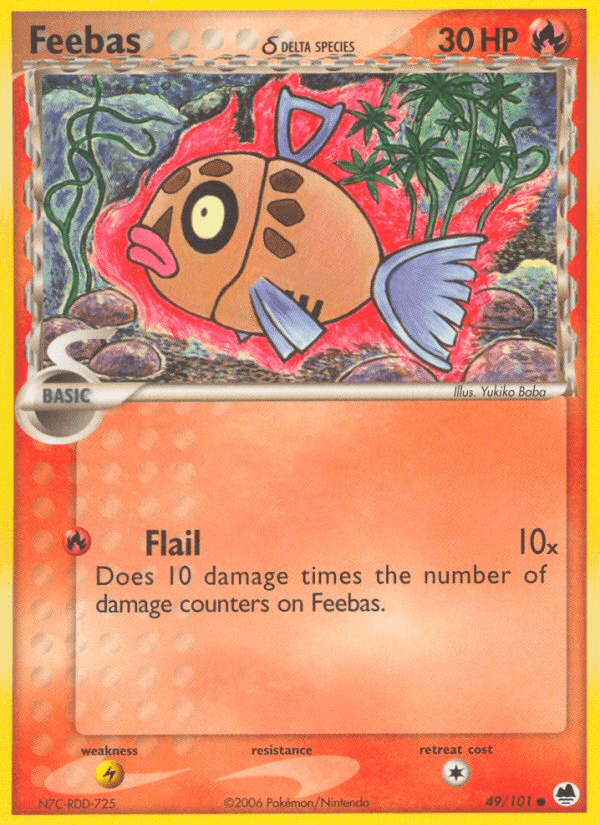 Feebas (49/101) (Delta Species) [EX: Dragon Frontiers] (Online Only)