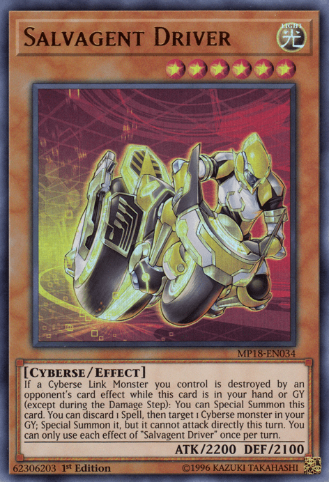 Salvagent Driver [MP18-EN034] Ultra Rare (ONLINE ORDER ONLY)