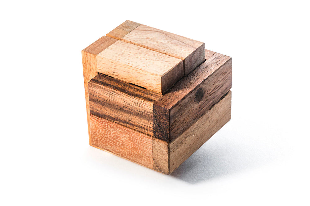 Double Lock Puzzle - Wooden Brain Teaser Puzzle (Online Order Only)