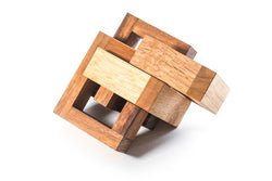 Double Lock Puzzle - Wooden Brain Teaser Puzzle (Online Order Only)