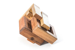 Double Lock Puzzle - Wooden Brain Teaser Puzzle (Online Order Only)